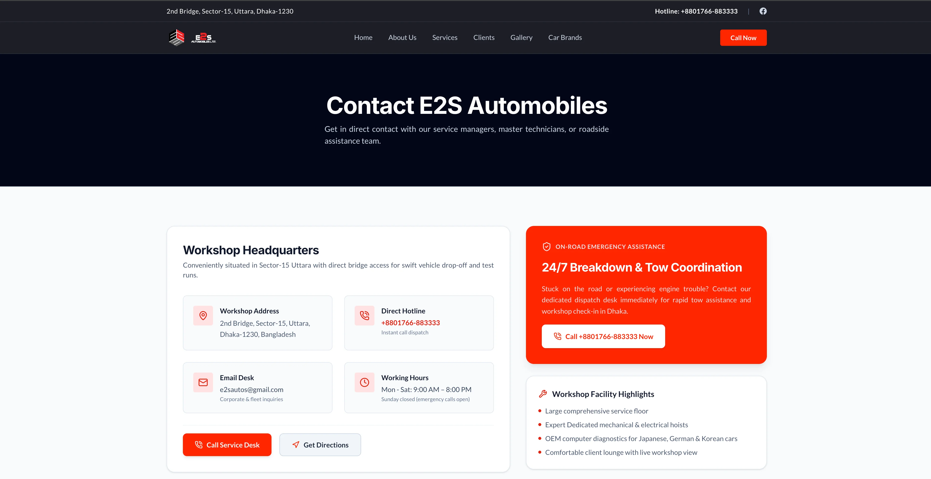 E2S Automobiles - Interactive Workflow & Feature Flow