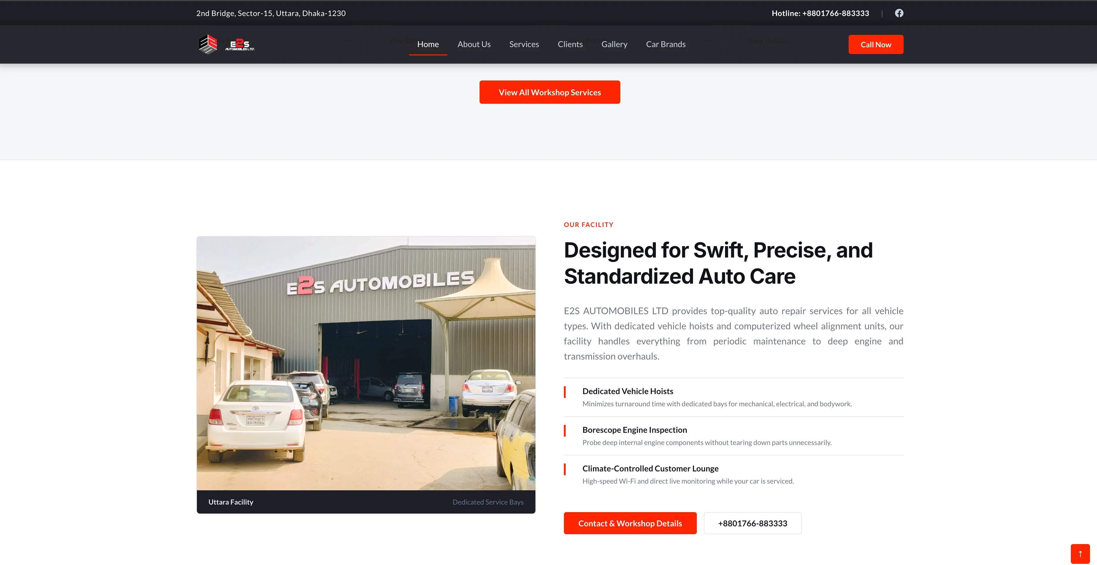 E2S Automobiles - Adaptive Mobile-First Responsive Design