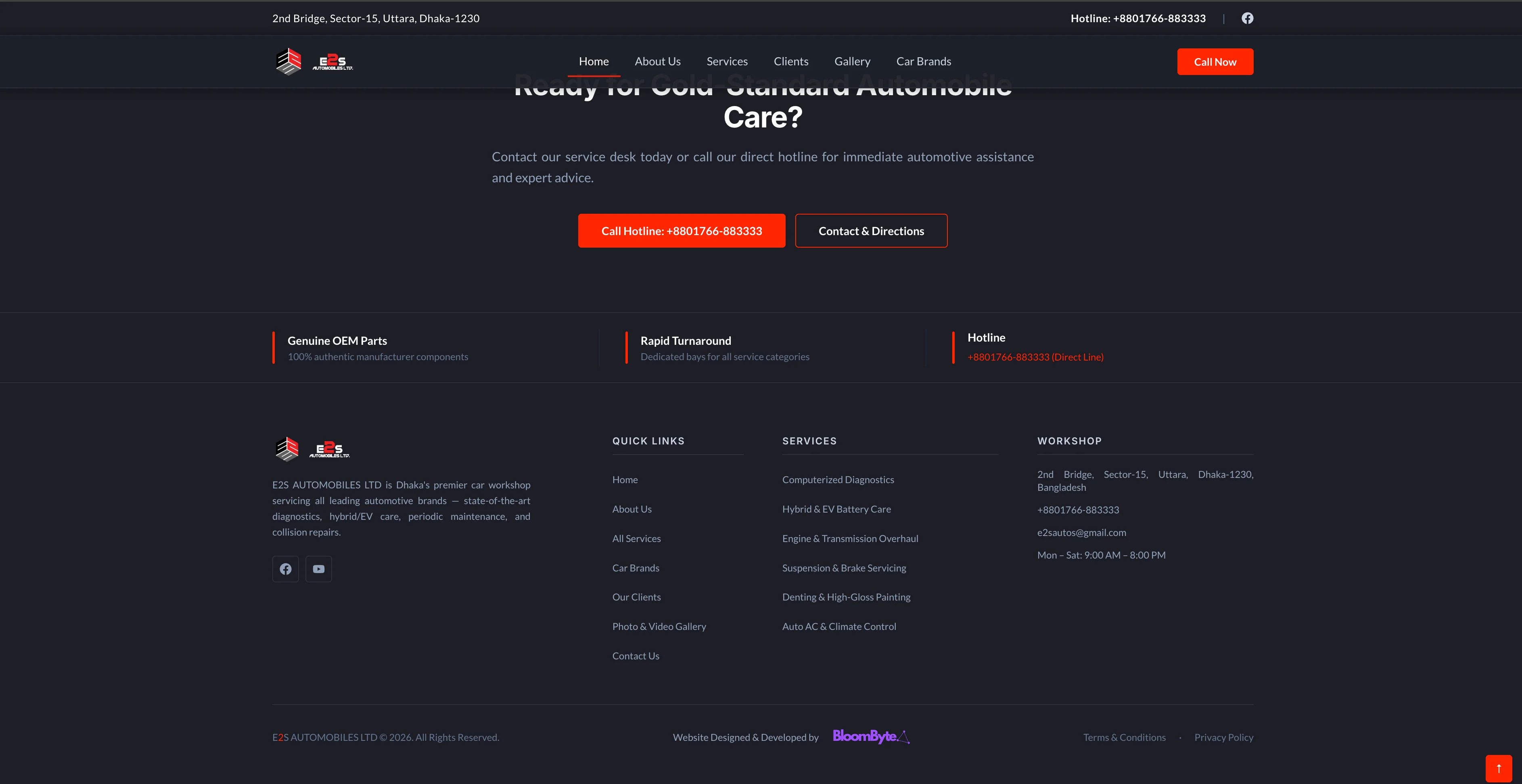 E2S Automobiles - Clean Visual Hierarchy & Workspace