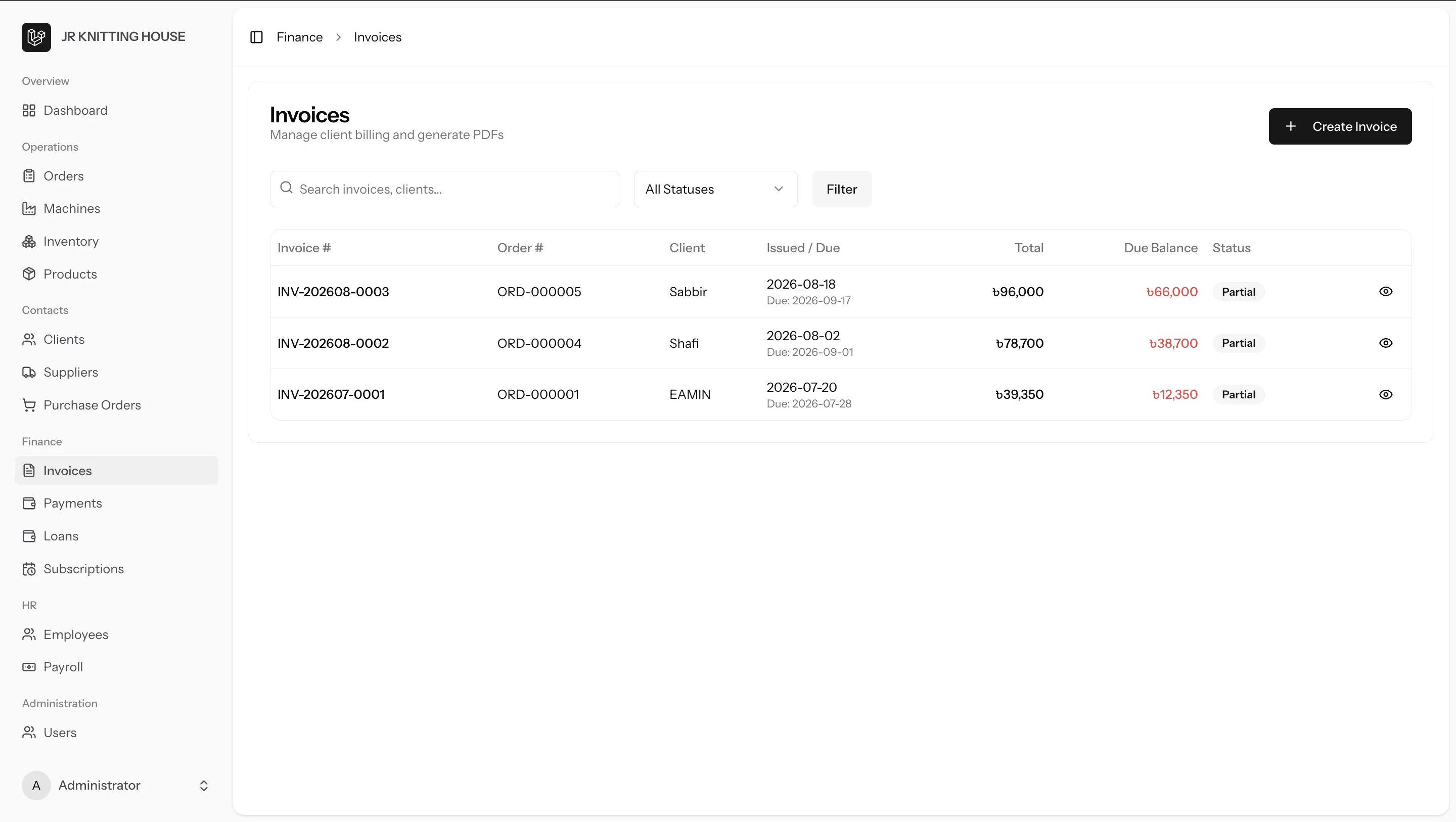 Custom ERP Web Application - Operations & Order Pipeline
